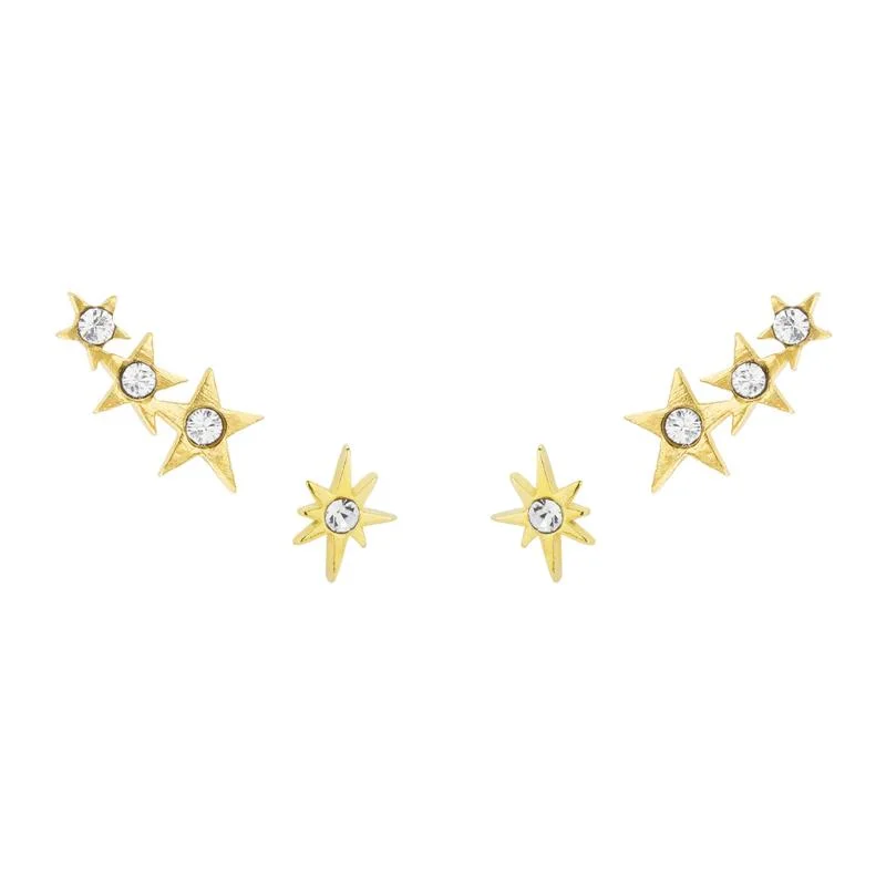 Best hoop earrings with marbled designs for a trendy and artistic effect-Starburst Earring Set