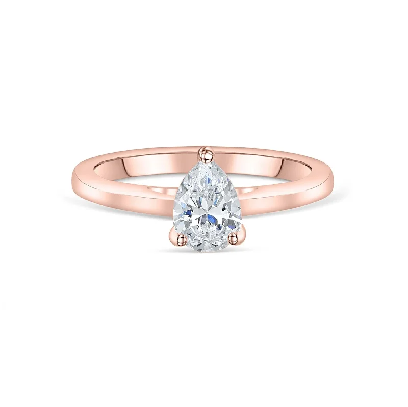 Engagement rings with star sapphire for glow -The Daisy - Rose Gold