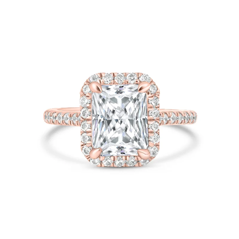 Engagement rings with vibrant tourmaline for color -The Serena - Rose Gold