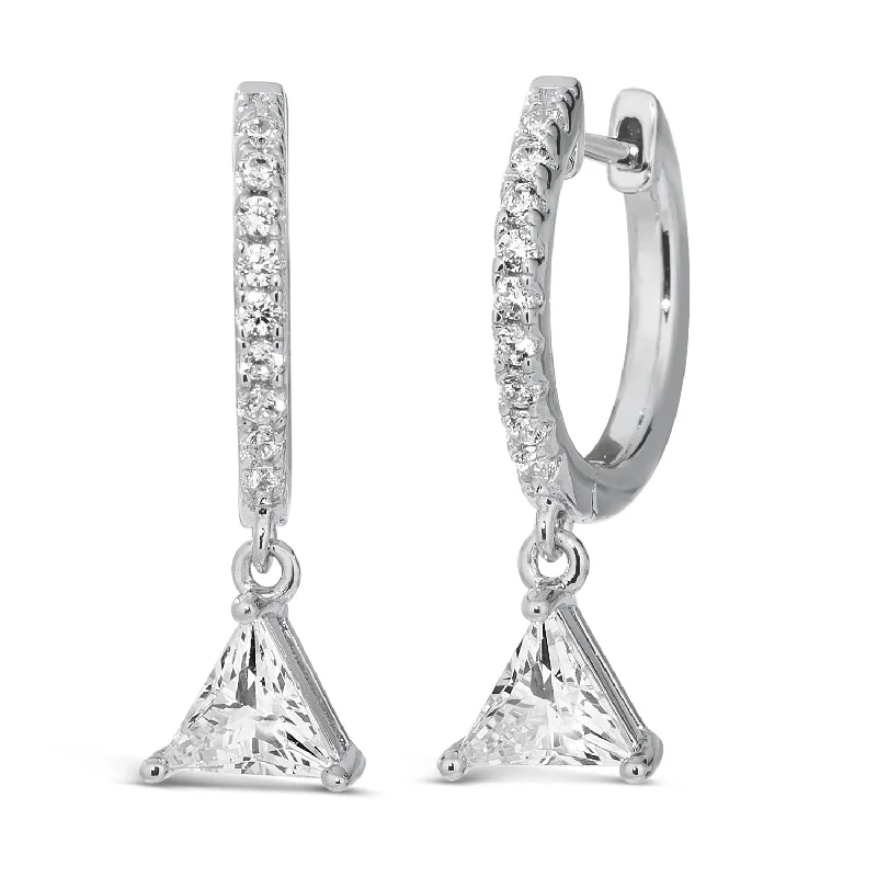 Best hoop earrings with gold for a luxurious and timeless look-Triangle Skinny Huggies