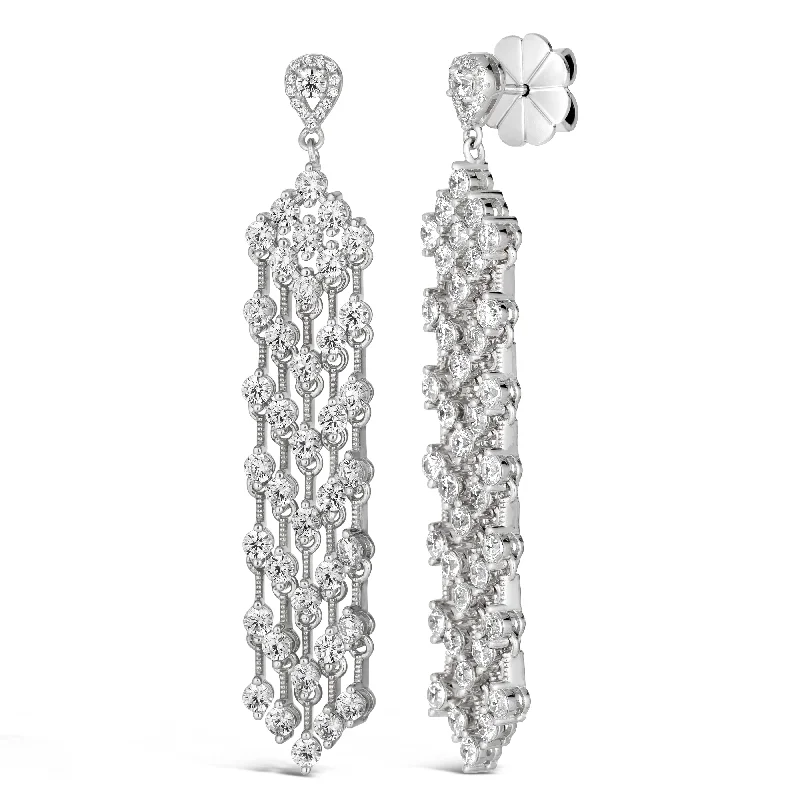 Best hoop earrings with smooth ceramic finishes for a polished, clean style-Tribeca Diamond Chandelier Earrings