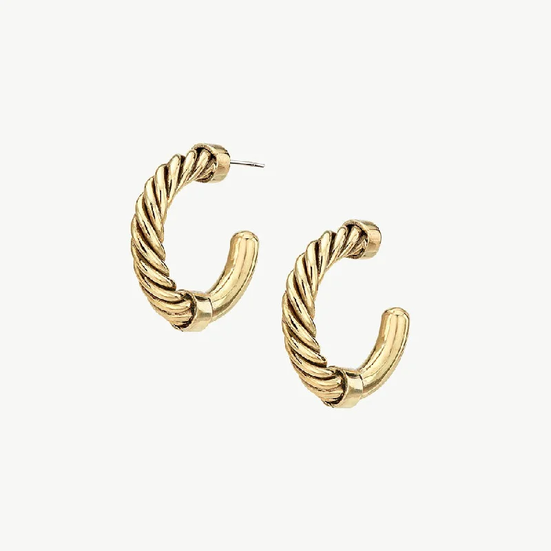 Best hoop earrings with gold-plated finishes for an affordable luxury vibe-Uzi Mini Hoop Earrings