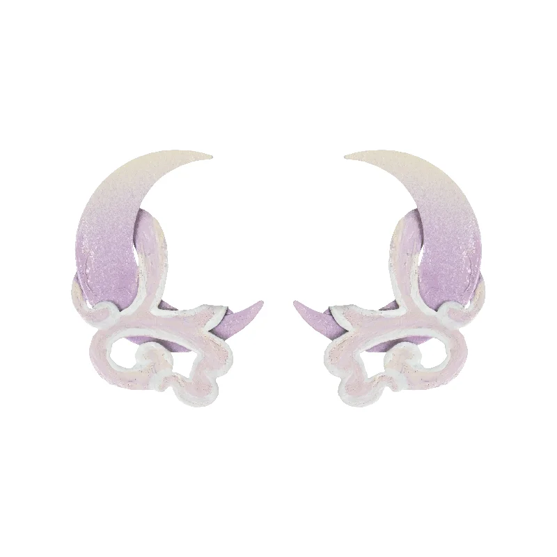 Hoop earrings with twisted leather for a chic and modern boho look-Wisteria Vesper Earrings