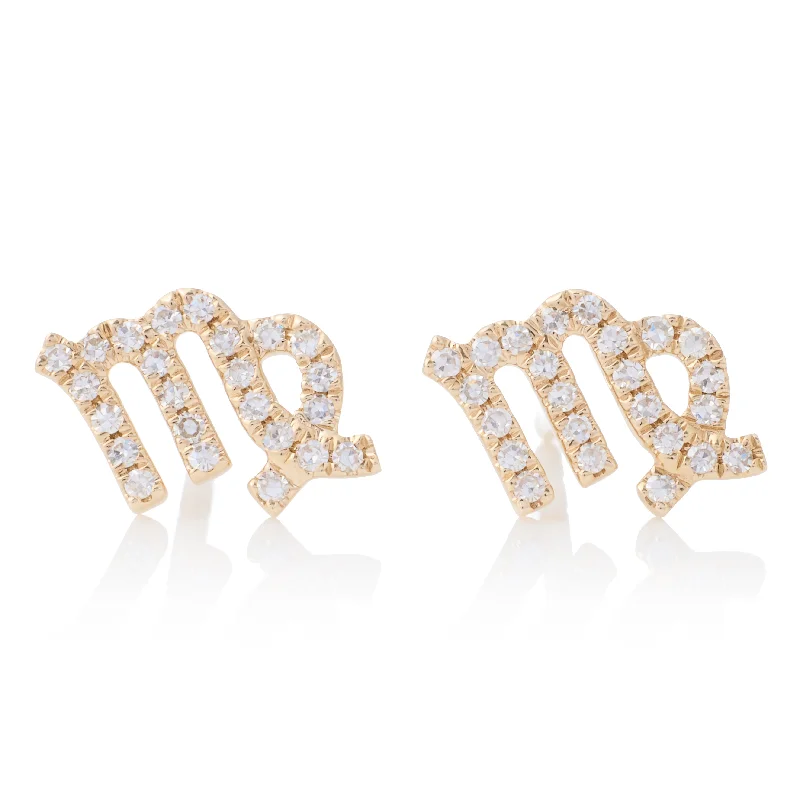 Best hoop earrings with custom engravings for a personalized and meaningful gift-Virgo Zodiac Studs