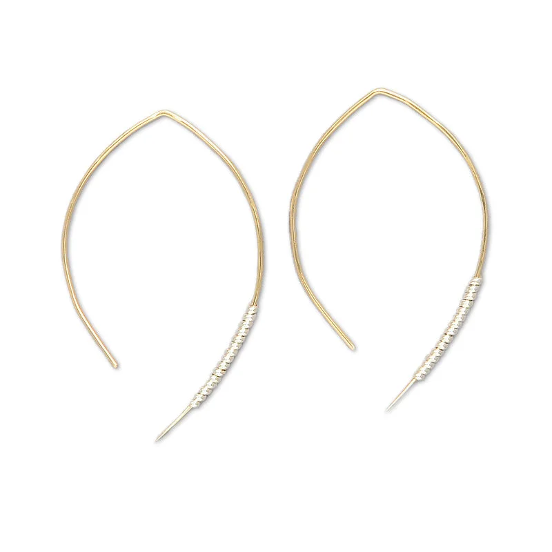 Best hoop earrings with geometric triangle shapes for a modern, chic design-Wrapped Cleff Earrings  (E1087/E1088)