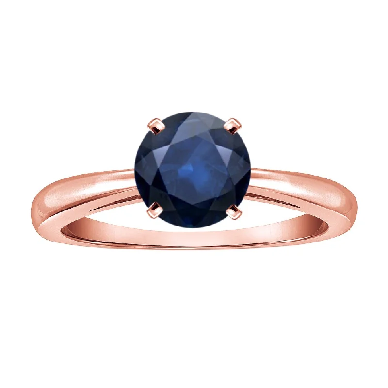 Rings with rose quartz for soft romance -Auriya 14k Gold 2CTW Solitaire Sapphire Engagement Ring