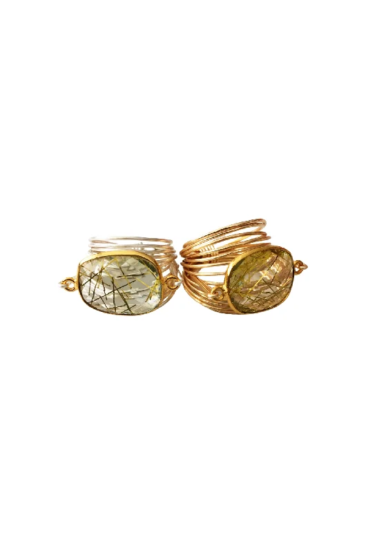 Rings with infinity loops for timeless love -Torrey Ring in Golden Rutilated Quartz