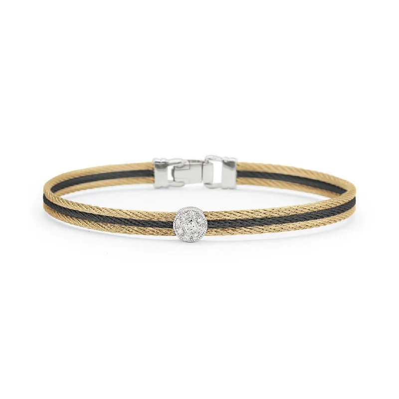 Best bangle bracelets with bright enamel colors for a fun and youthful style-0.08 ctw Diamond Cable Bangle Bracelet | 10267413