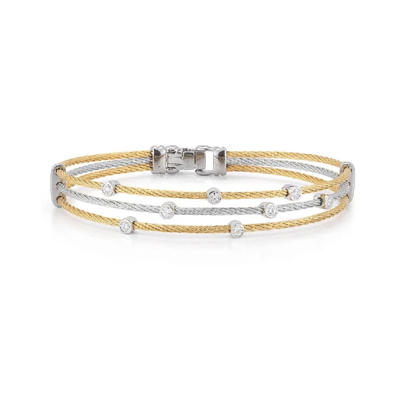 Best bangle bracelets with twisted rope designs for a textured, nautical-inspired look-0.11 ctw Diamond Bangle Bracelet