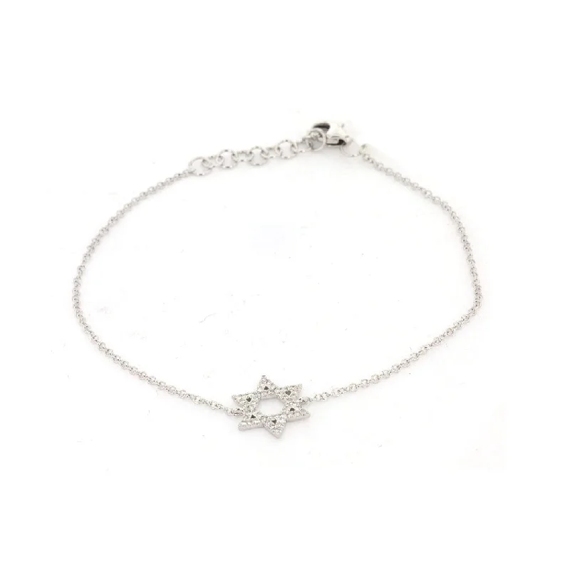 Best bangle bracelets with intricate filigree patterns for an elegant and detailed finish-0.11 ctw Diamond Star of David Bracelet