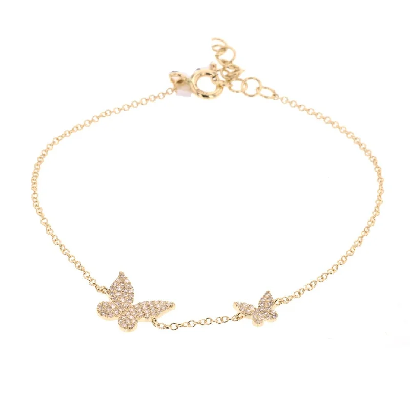 Best bangle bracelets with crystal inlays for a sparkling, glamorous appearance-0.18 ctw Diamond Butterfly Bracelet