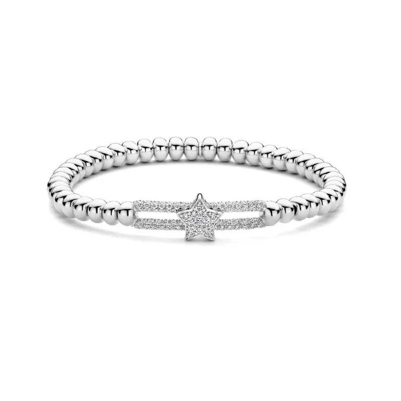 Elegant bangle bracelets with diamond-shaped stones for a sophisticated look-0.75ctw, 18K White Gold Tresore Stretch Bracelet