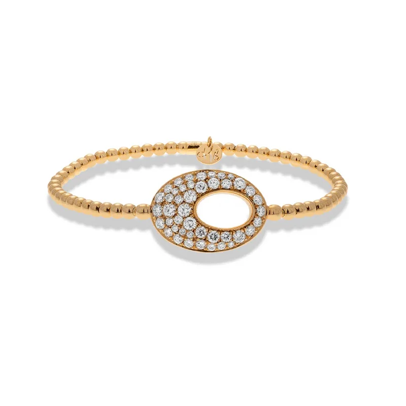 Best bangle bracelets with minimalist silver designs for a timeless, versatile look-1.42ctw, 18K Pink Gold Tresore Stretch Bracelet