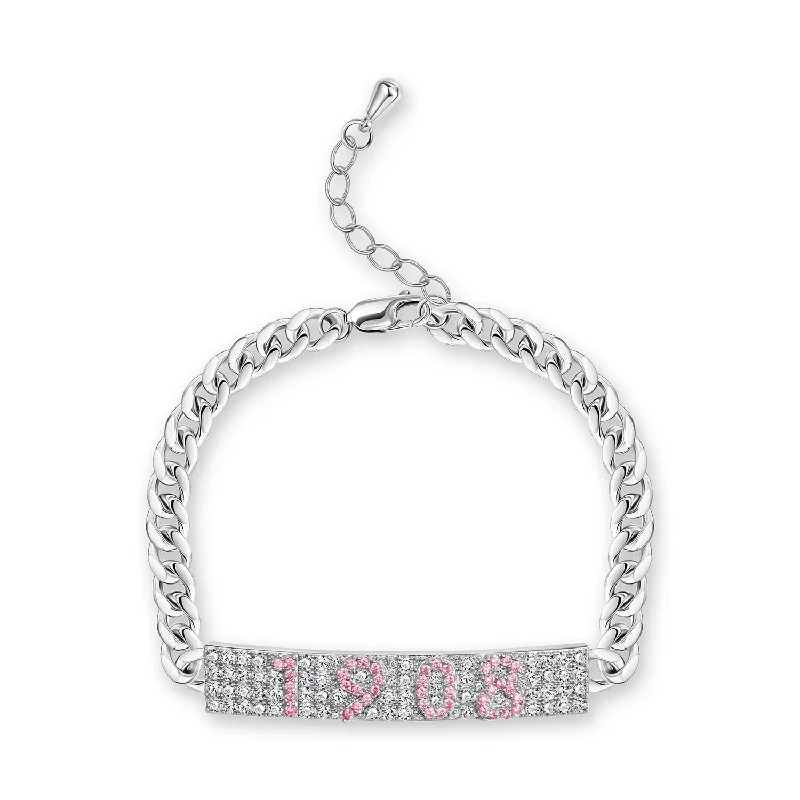 Best bangle bracelets with heart-shaped charms for a romantic and sweet touch-1908 Crystal Bracelet-Silver