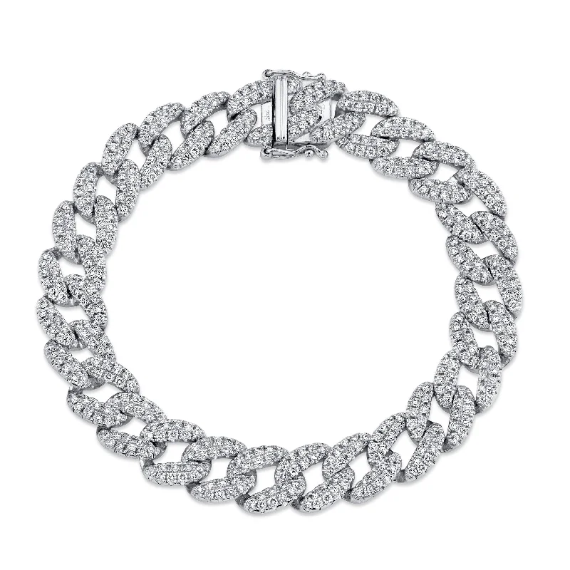 Best bangle bracelets with stacked designs for a trendy and fashionable look-4.36ctw Diamond Pave Link Bracelet