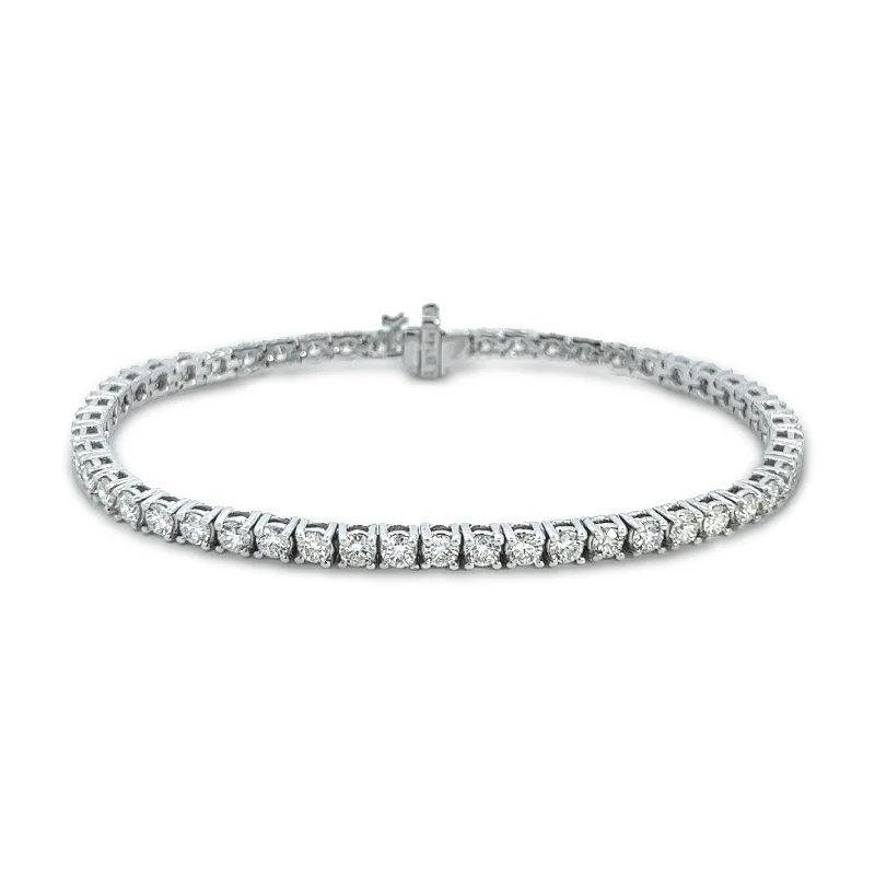 Wide bangle bracelets with animal print designs for a bold and exotic look-5.00ctw Diamond Tennis Bracelet