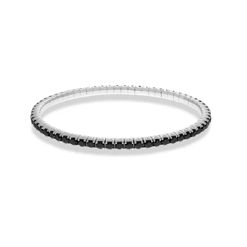 Best bangle bracelets with solid gold for an elegant and luxurious design-7.50ctw, 18K White Gold Tresore Stretch Bracelet