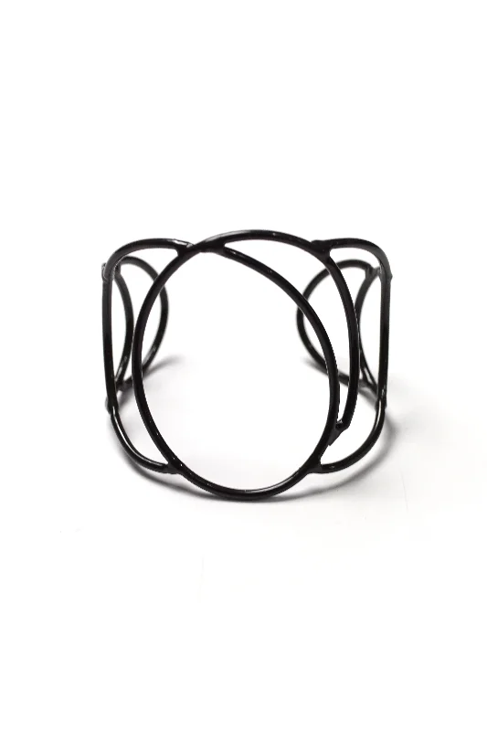 Classic bangle bracelets with clean lines for an elegant and versatile accessory-Bracelet No. 8 in Gloss Black