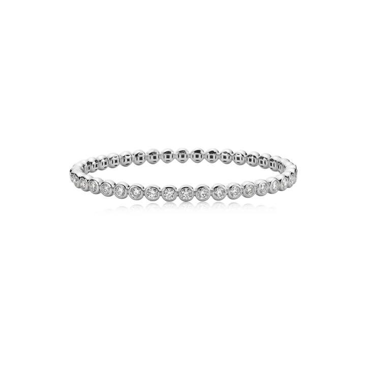 Best bangle bracelets with Swarovski crystals for a touch of sparkle and elegance-Diamond Bubble Bangle Bracelet