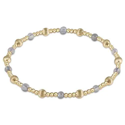 Thin bangle bracelets with mixed metals for a contemporary and versatile look-Enewton Dignity Sincerity Pattern 4mm Bead Bracelet - Labradorite