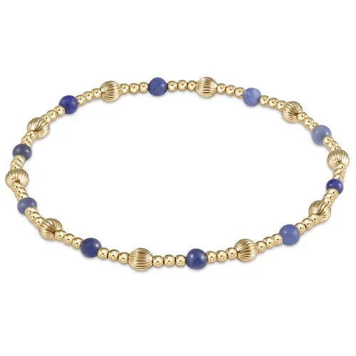 Adjustable bangle bracelets with toggle clasps for easy, secure wearing-Enewton Dignity Sincerity Pattern 4mm Bead Bracelet - Lapis