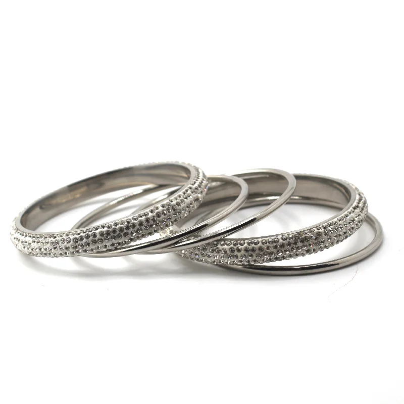 Bold bangle bracelets with textured finishes for a dynamic and modern style-Expen$ive Bangle Set