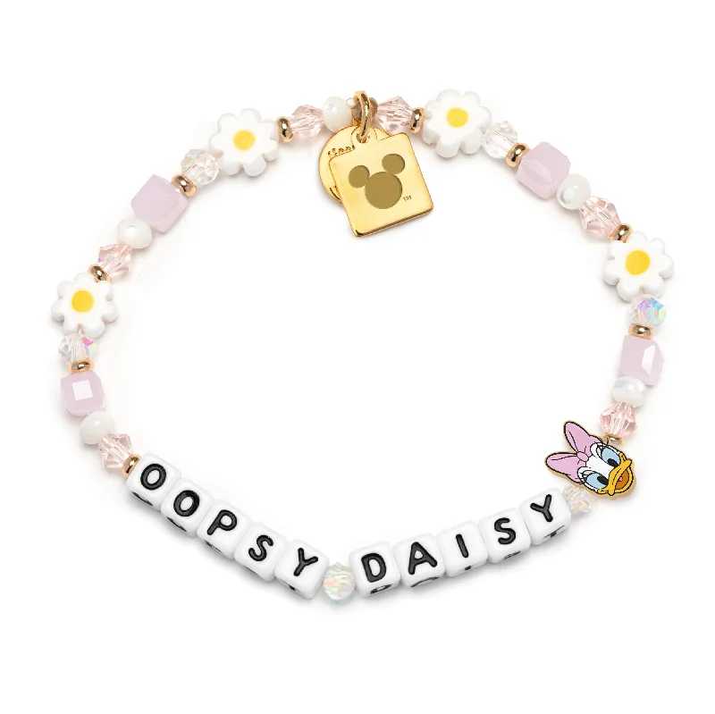 Best bangle bracelets with enamel floral patterns for a delicate and feminine touch-Little Words Project Oopsy Daisy Bracelet