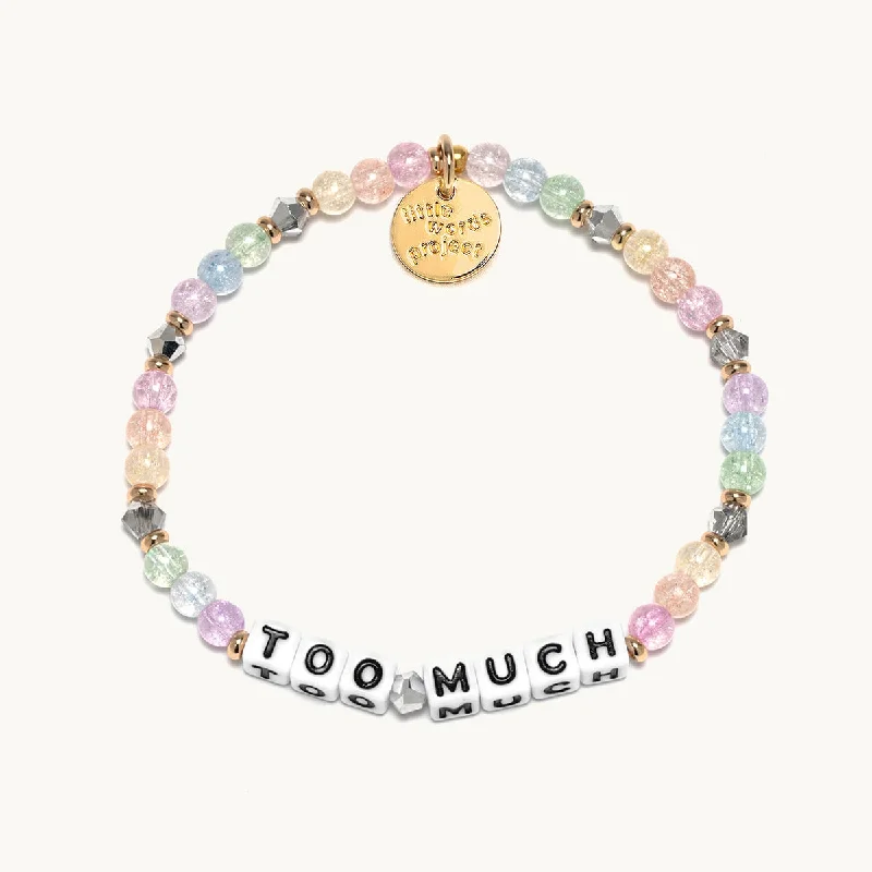 Thin bangle bracelets with mixed metals for a contemporary and versatile look-Little Words Project Too Much Bracelet