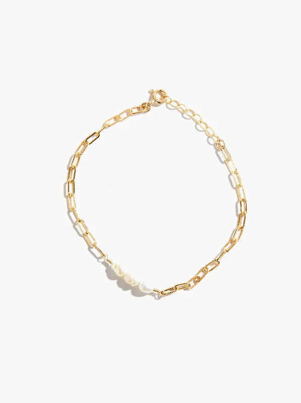 Best bangle bracelets with minimalist geometric designs for a contemporary, edgy look-Pearl Strength Bracelet