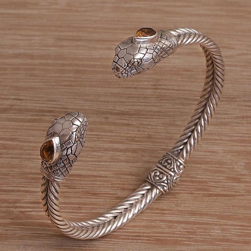 Best bangle bracelets with twisted rope designs for a textured, nautical-inspired look-Snake Siblings Cuff Bracelet