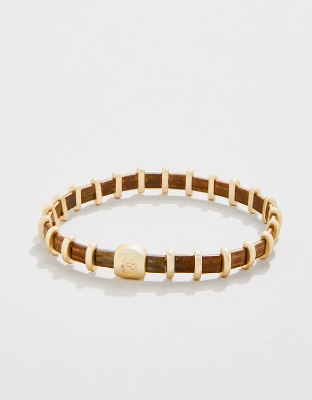 Best bangle bracelets with braided designs for a textured and sophisticated look-Spartina 449 Lila Stretch Bracelet Bronze