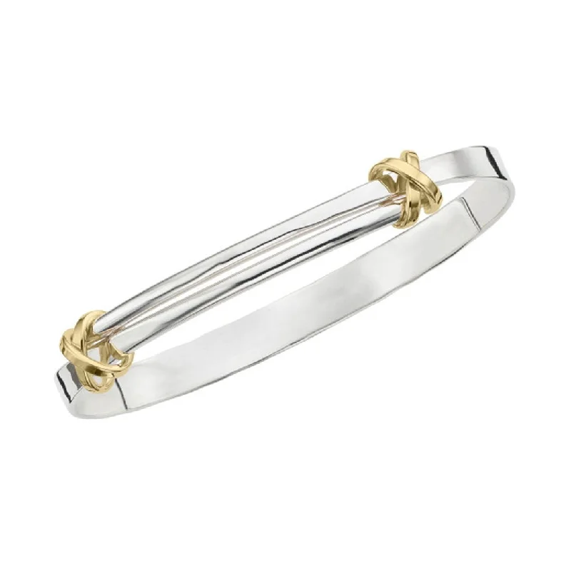 Best bangle bracelets with silver-plated finishes for an affordable and stylish accessory-Sterling Silver & Gold Bangle Bracelet