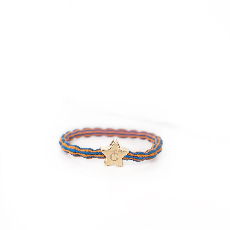 Best bangle bracelets with minimalist geometric designs for a contemporary, edgy look-Stros Star Charm Hair Tie Bracelet