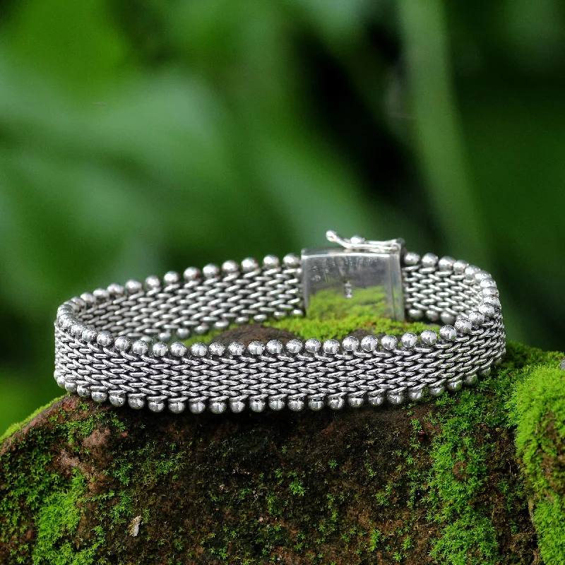 Elegant bangle bracelets with diamond-shaped stones for a sophisticated look-The Hero Men's Sterling Silver Bracelet