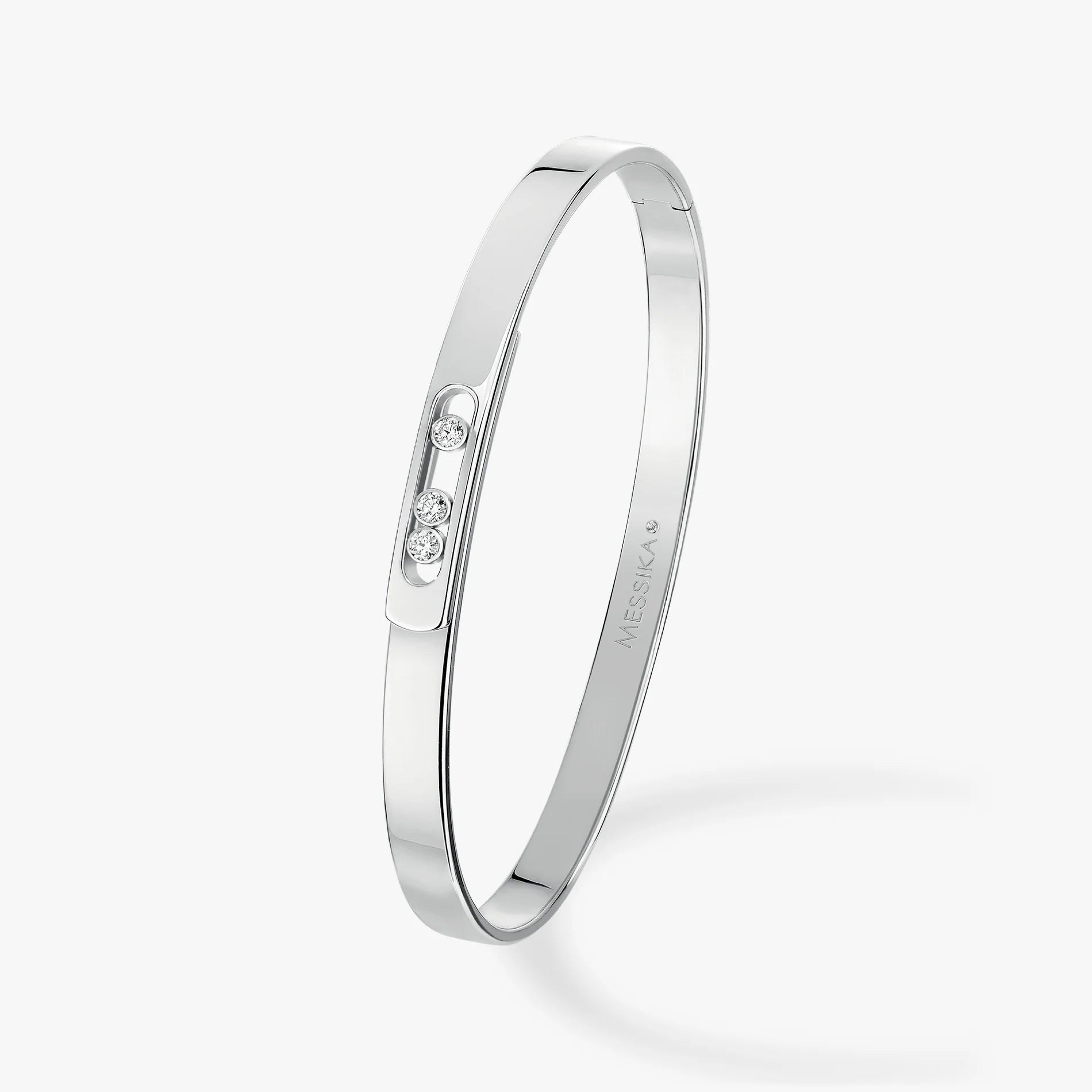 Best bangle bracelets with infinity symbols for a design full of meaning and charm-0.11ctw White Gold Diamond Bangle Bracelet