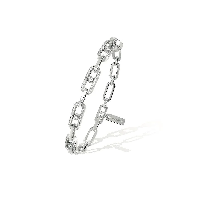 Best bangle bracelets with crystal inlays for a sparkling, glamorous appearance-0.83ctw White Gold Diamond Bracelet