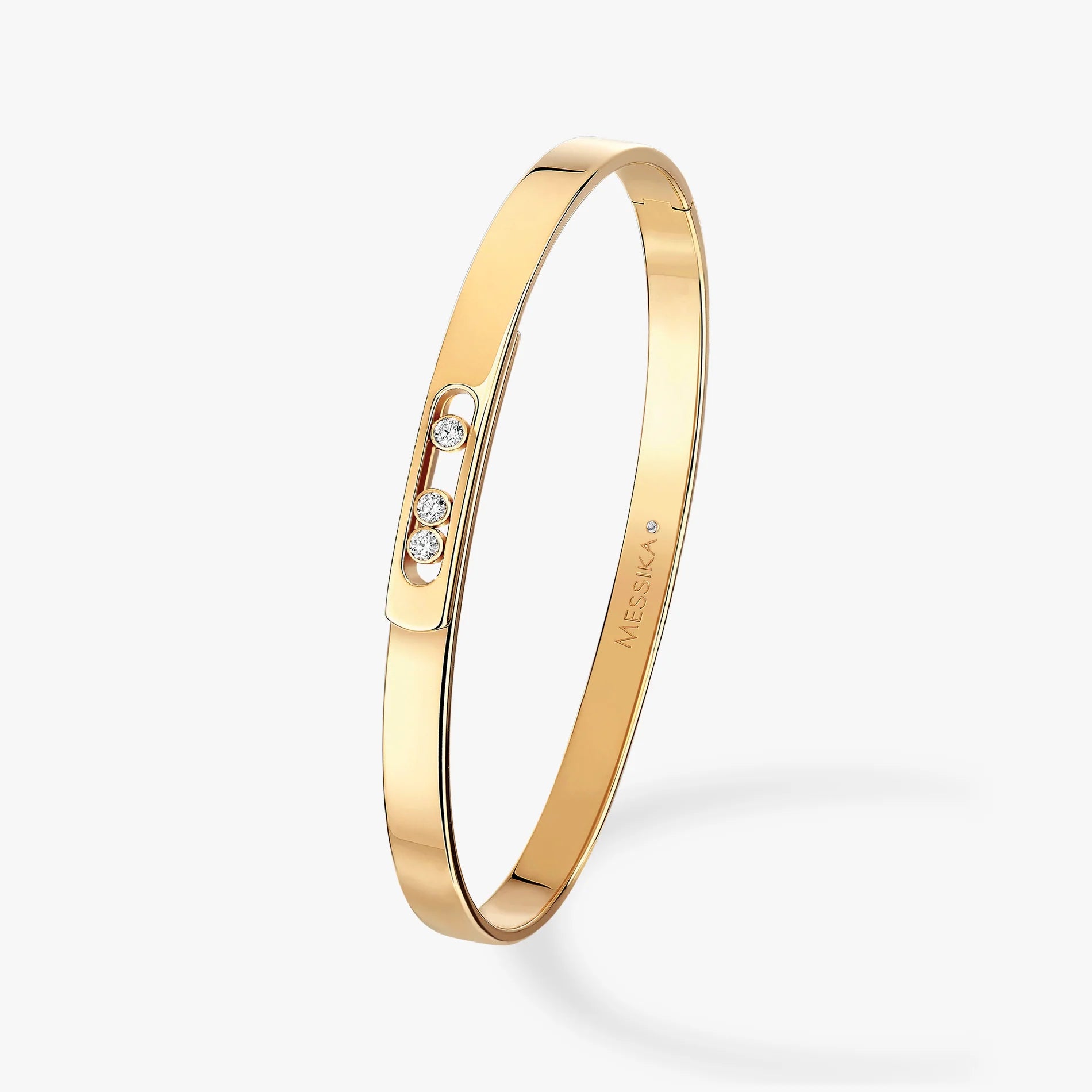 Best bangle bracelets with minimalist silver designs for a timeless, versatile look-0.16ctw Yellow Gold Diamond Bangle Bracelet