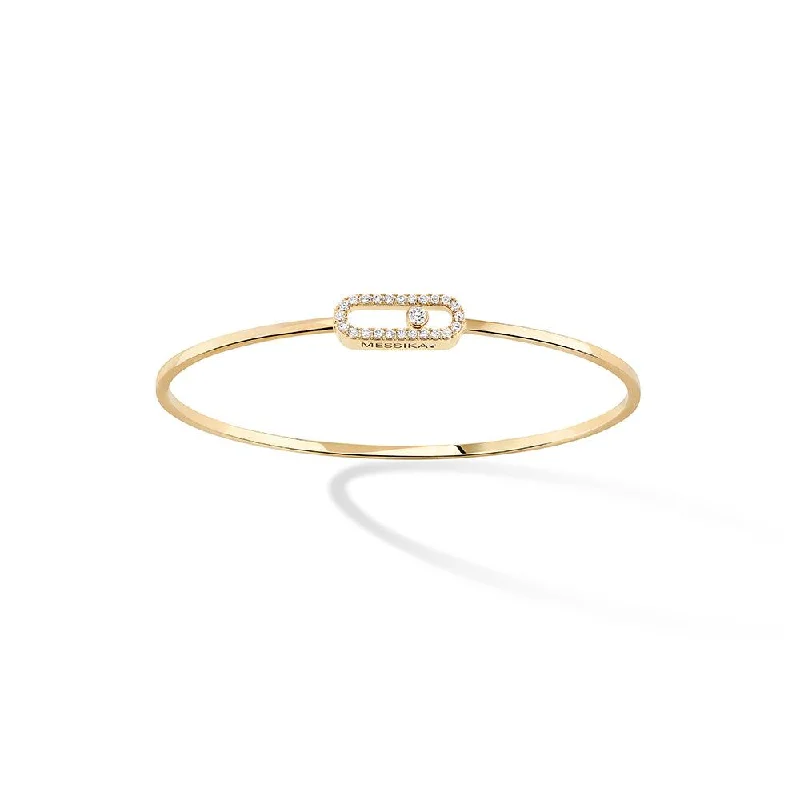 Best bangle bracelets with gold-plated finishes for an affordable luxury option-0.33ctw Yellow Gold Diamond Pavé Bangle Bracelet